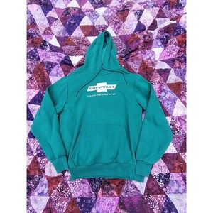 Vintage Style '67 Chevrolet SportVan Hoodie Mens Medium‎ Green Embroidered Logo